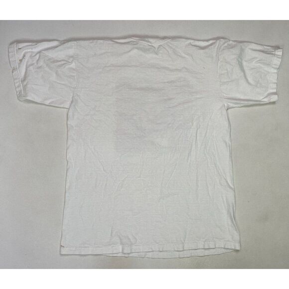 VINTAGE Black Is Beautiful Graphic T-shirt Men XL White Short Sleeve 90s - Picture 7 of 11